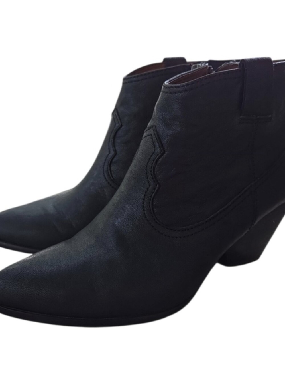 Frye Reina Western Black Booties Size 11 - Picture 3 of 10